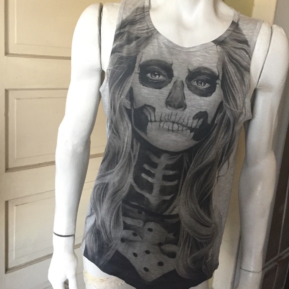 Gibgae skull tee tank - Picture 1 of 6